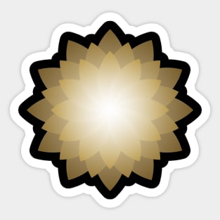 Golden mandala lotus vector Sticker